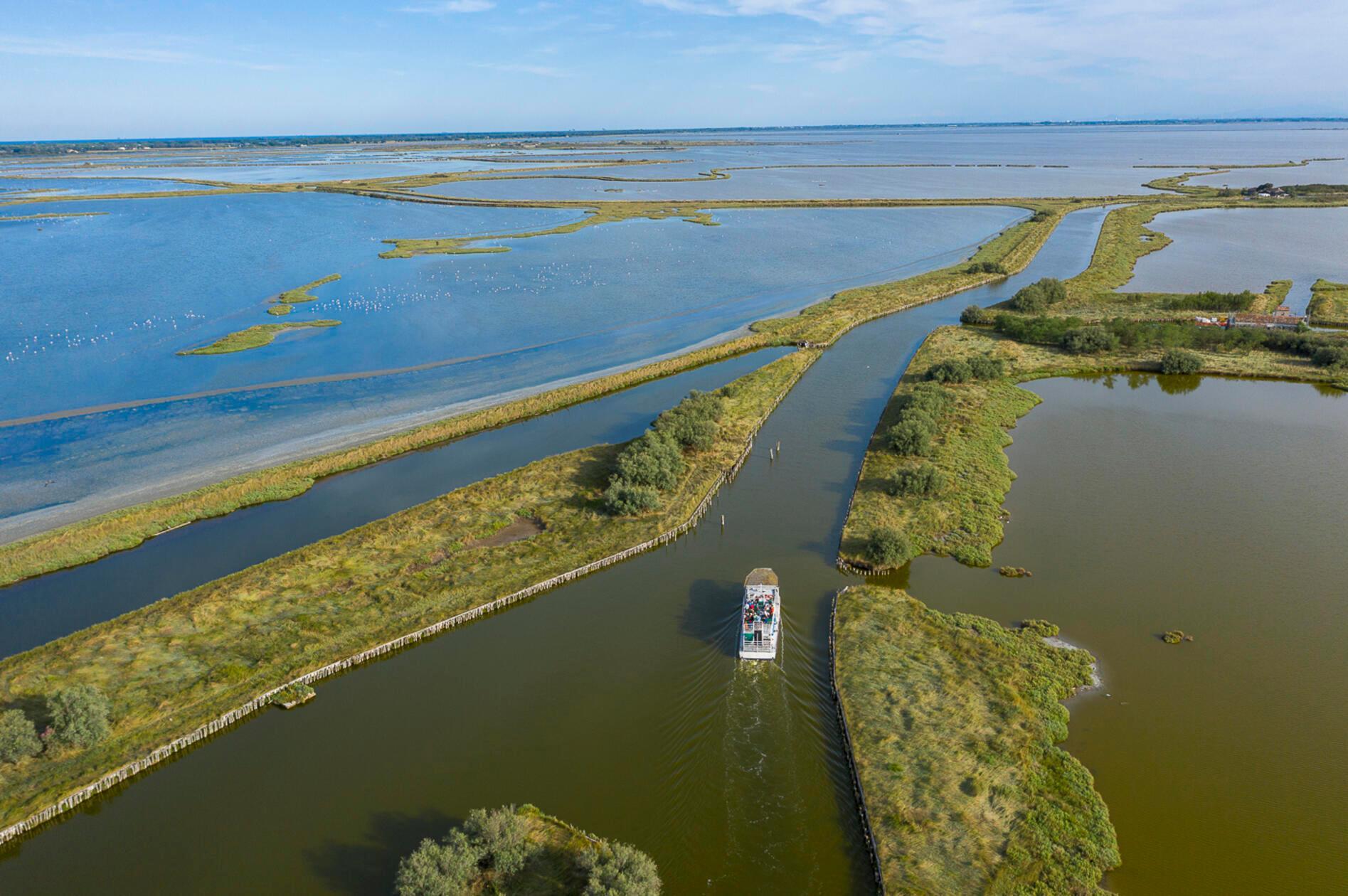 So sieht die Wasserlandschaft von oben aus.