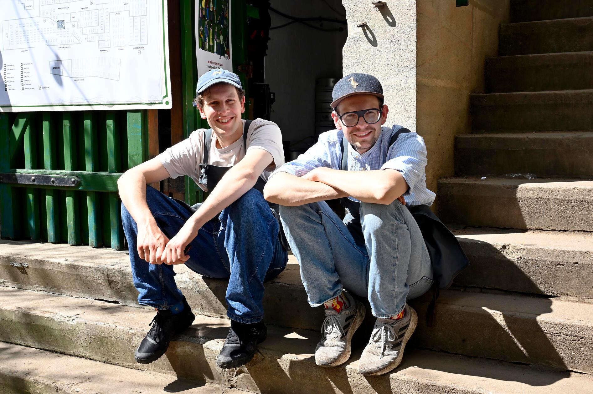 Die Brüder und Kellerwirte des Entlas-Keller-Betreiber Xaver und Vincenz Schiller.
