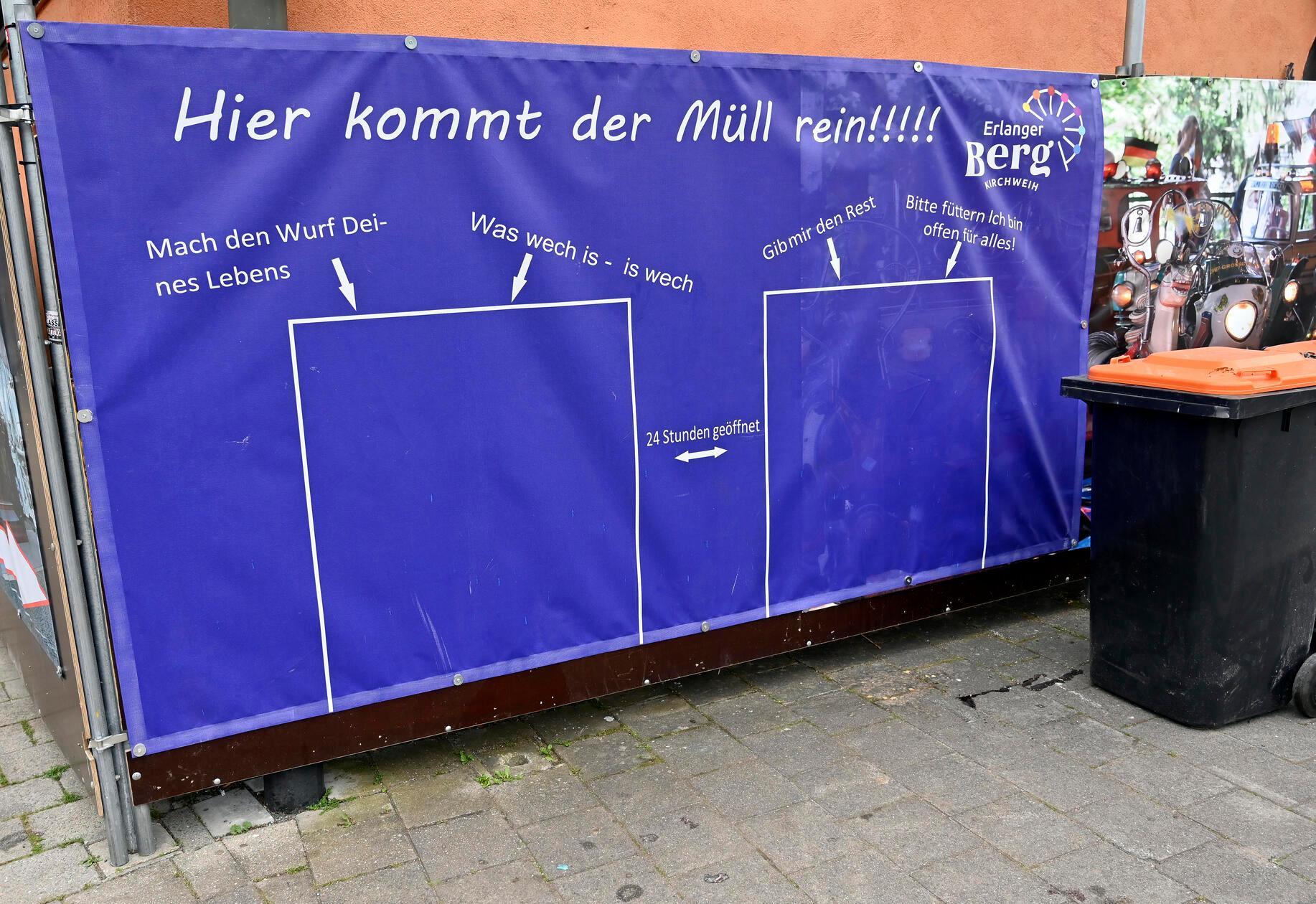 Müll und damit auch Mülltrennung ist immer ein Thema während der Bergkirchweih.