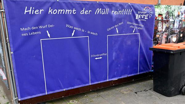 Müll und damit auch Mülltrennung ist immer ein Thema während der Bergkirchweih.