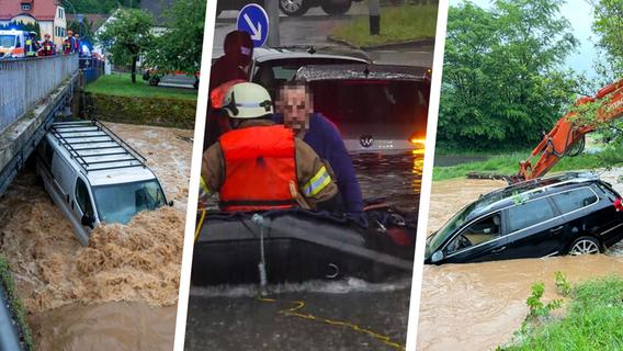 Die Bilder zum Unwetter: So heftig kam der Regen in Franken runter