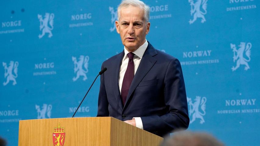 Der norwegische Ministerpräsident Jonas Gahr Støre kündigt an, dass die Regierung Palästina als unabhängigen Staat anerkennen wird.