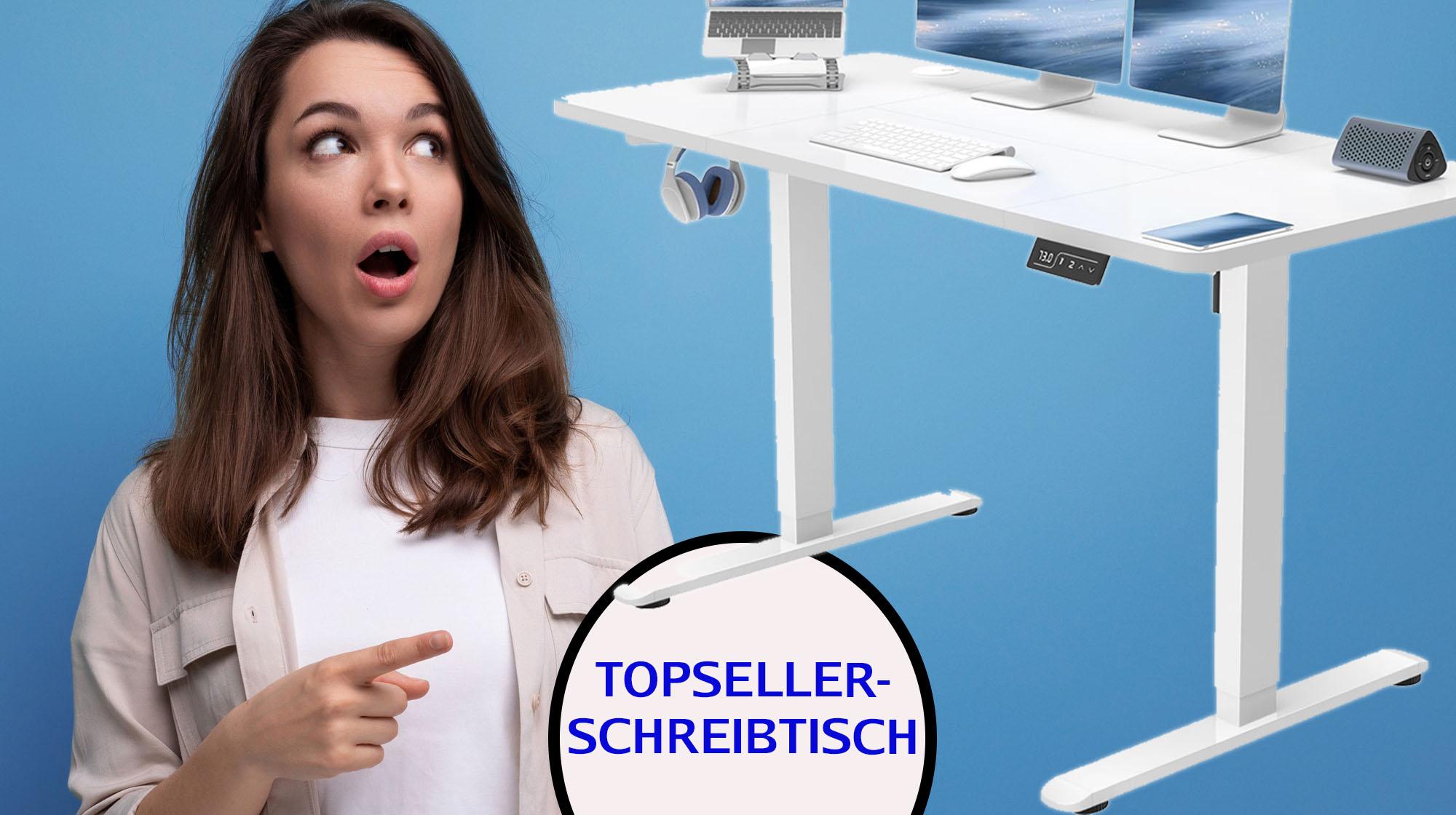 Kann das wirklich stimmen? H&ouml;henverstellbarer Schreibtisch 120x60 cm mit Memory-Funktion nur 99,99&euro;?