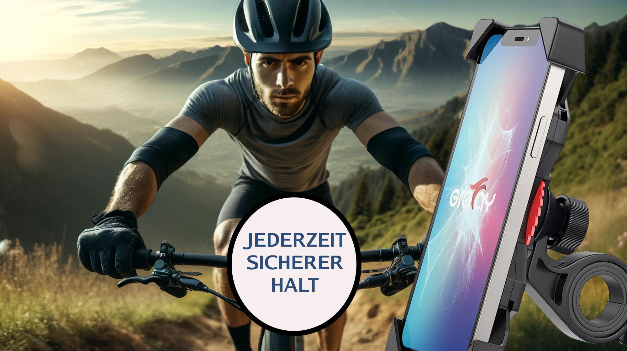 Topseller nie g&uuml;nstiger! Bombenfeste Fahrrad-Handyhalterung von Grefay - auch f&uuml;rs Motorrad