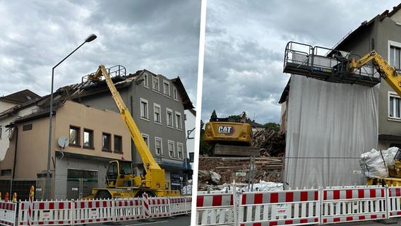 Platz für Neubau mitten in Lauf: Häuser an der Ecke Saar-/Bahnhofstraße werden abgerissen