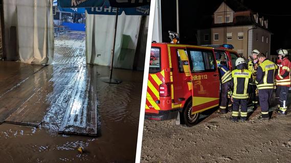 Hochwasser: Feuerwehr räumt Kirchweihzelt in Hartmannshof - doch heute geht die Party weiter
