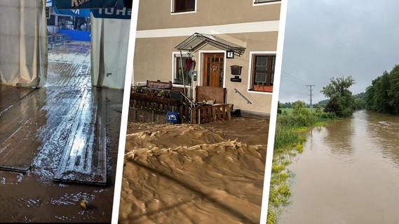 Evakuiertes Festzelt und reißender Bach durch Kastl: So war die Hochwasserlage in der Region