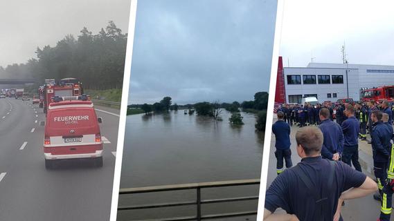 Hochwasser: Feuerwehren aus Nürnberg und Erlangen helfen im Katastrophengebiet bei Augsburg
