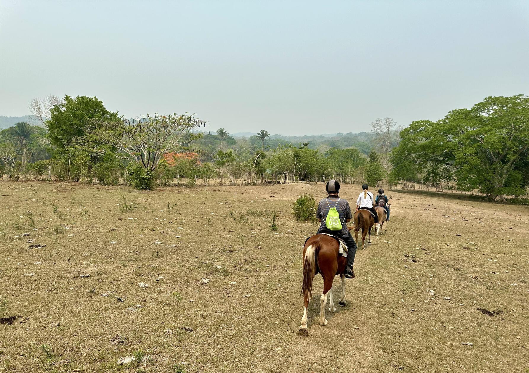Die Maya-Ruinen lassen sich über eine Wanderung oder zu Pferd erreichen.