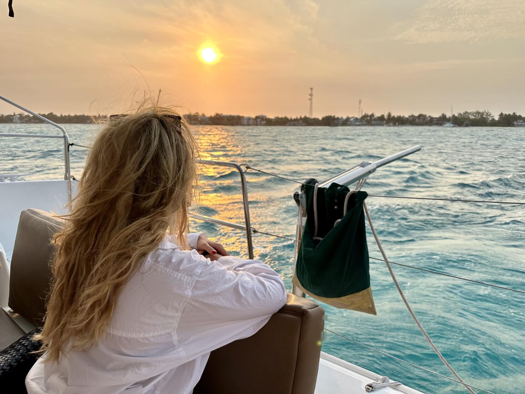Der gebührende Abschluss einer Reise nach Belize: eine Segeltour in den Sonnenuntergang bei San Pedro.