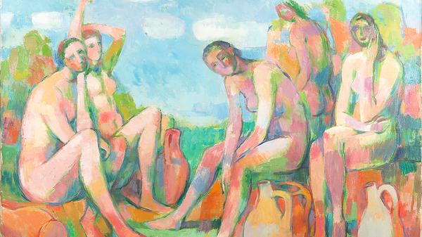 Weibliche Akte mit Amphoren 1956 fg1073.jpg