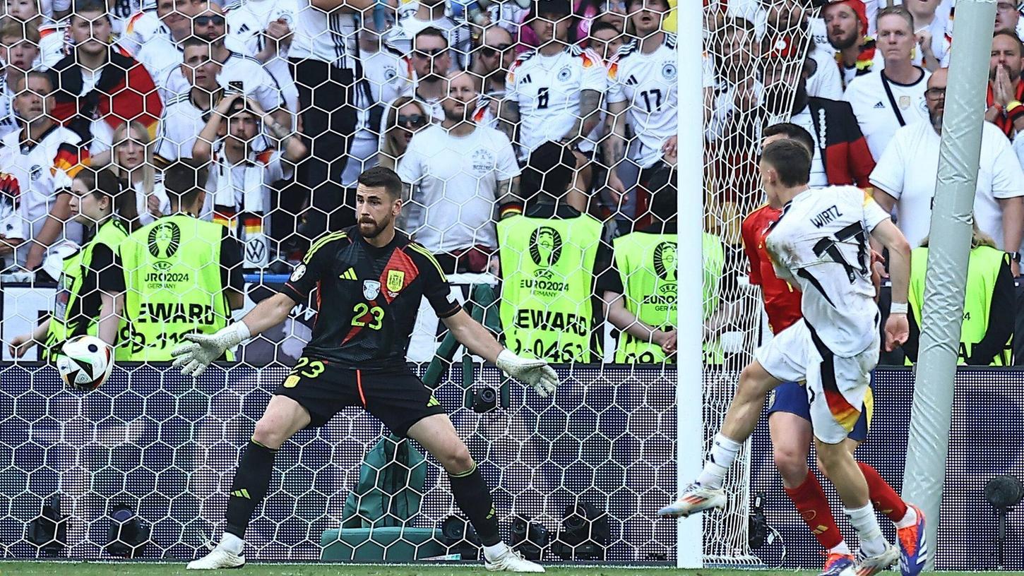 Der geht rein! Florian Wirtz rettete Deutschland in der Runde der letzten Acht gegen Spanien in die Verlängerung.