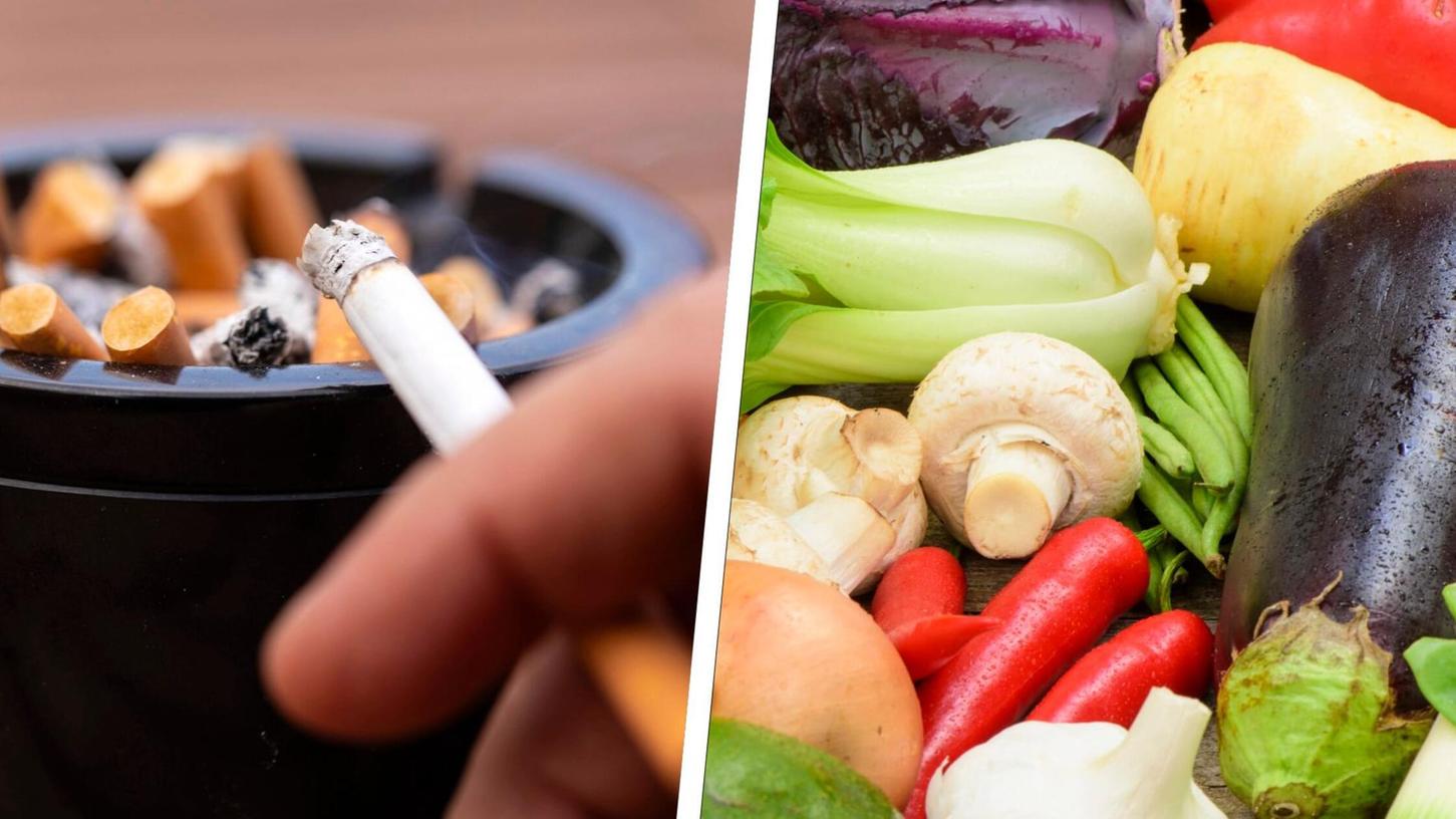 Zigaretten enthalten Nikotin, das ist klar. Was viele möglicherweise aber nicht wissen: Auch einige Obst- und Gemüsearten enthalten kleine Mengen an Nikotin. (Symbolbild)