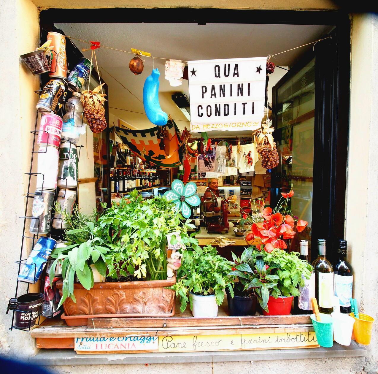 Ein kleiner Laden in Siena.