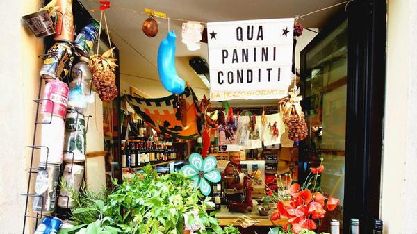 Ein kleiner Laden in Siena.