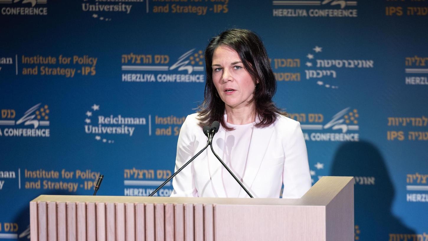 Bundesaußenministerin Annalena Baerbock auf der Herzlija-Sicherheitskonferenz in Tel Aviv.