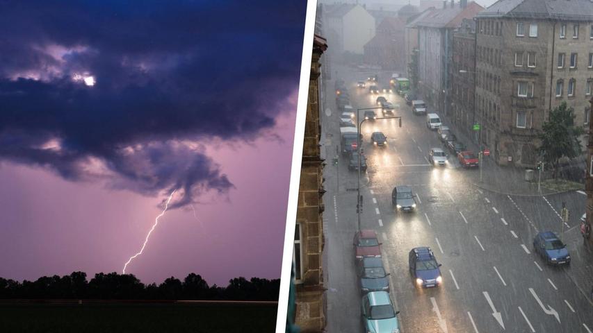Starkregen, Gewitter, Windböen: DWD warnt vor Unwettern in Nürnberg und der Region