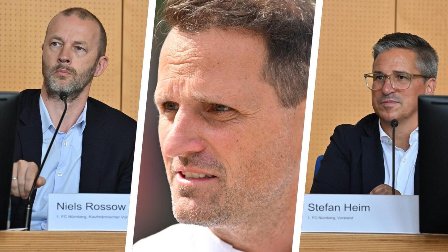 Niels Rossow, Joti Chatzialexiou und Stefan Heim bilden den neuen Vorstand des 1. FC Nürnberg.