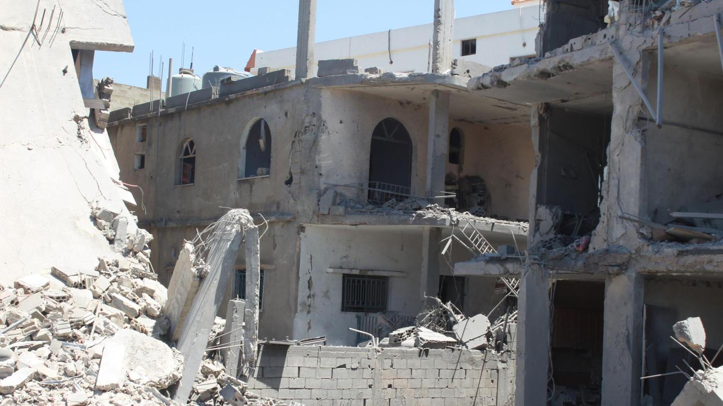 Gebäude in Chiyam (Libanon), die durch einen israelischen Luftangriff zerstört wurden.