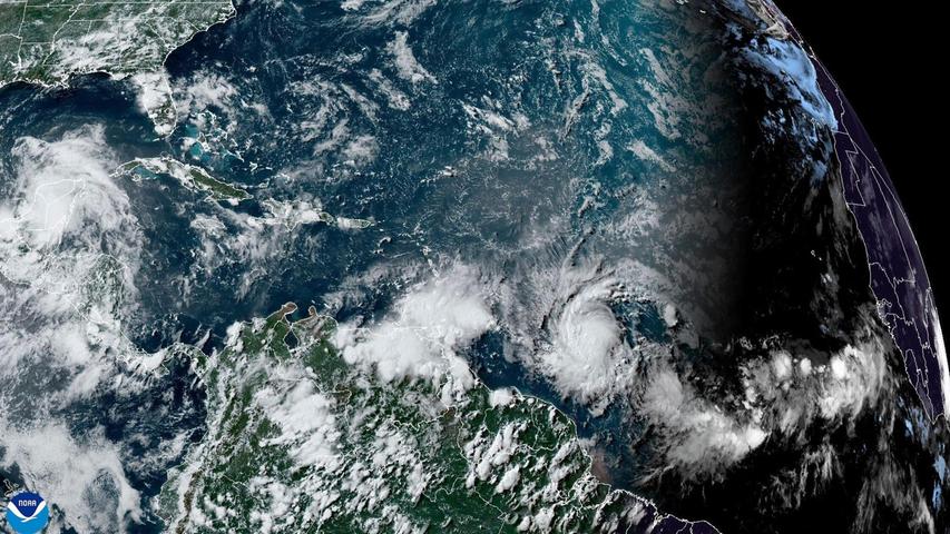 Hurrikan "Beryl" bewegt sich auf die Karibikinseln zu.