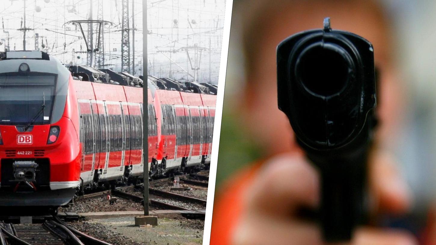 Ein Unbekannter hat in der S-Bahn von Nürnberg nach Hersbruck eine Reisende mit einer Waffe bedroht (Symbolbild). Ein Unbekannter hat in der S-Bahn von Nürnberg nach Hersbruck eine Reisende mit einer Waffe bedroht (Symbolbild).