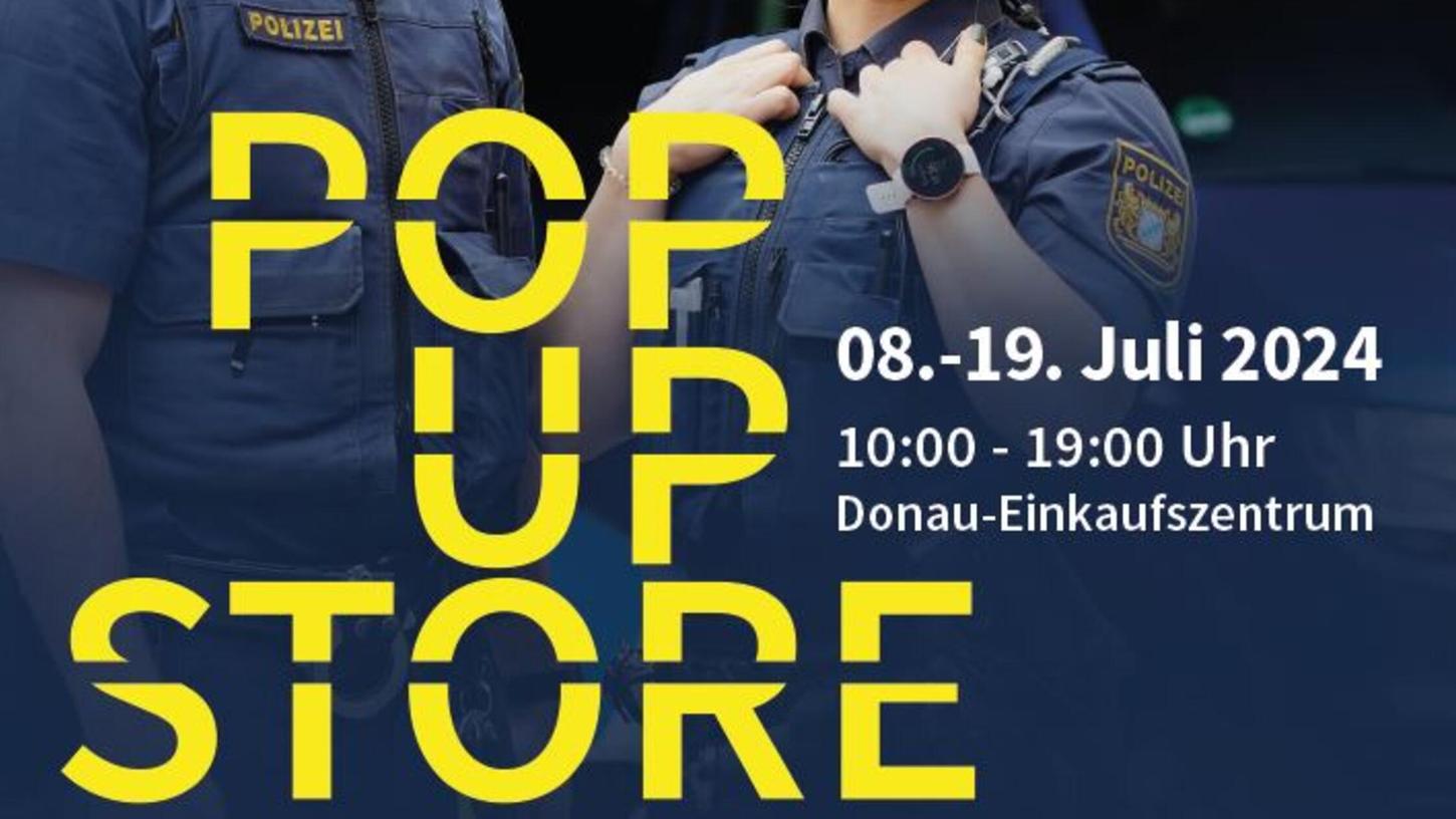 Das Polizeipräsidium Oberpfalz betreibt für zwei Wochen ein Pop-Up-Store im Donaueinkaufszentrum.