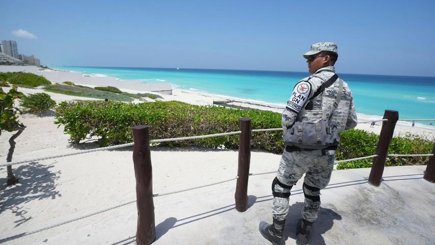 Mehr als 6.300 Soldaten und Polizisten sind auf der Halbinsel Yucatán einsatzbereit.