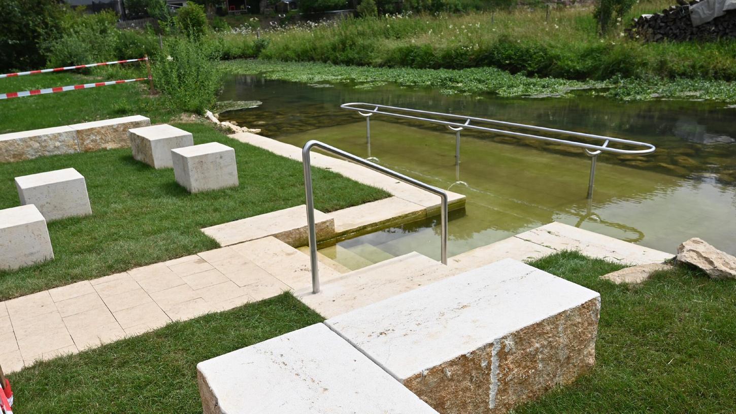Die neue Wassertretanlage im Möhrenbach. Die neue Wassertretanlage im Möhrenbach.