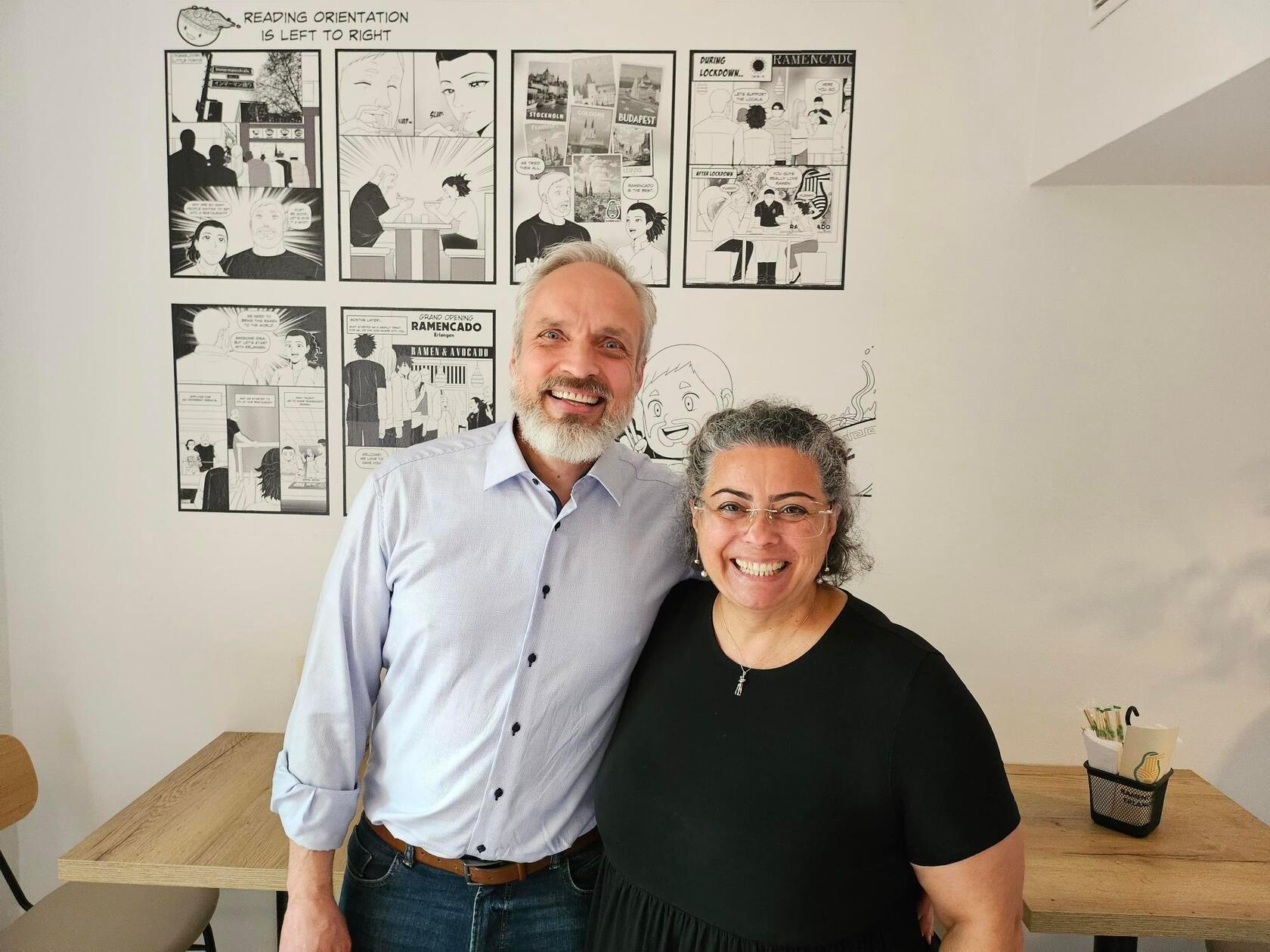 Jahrelang waren sie Fans des Restaurants in Nürnberg, nun haben Rainer Hartz und Carolina Steiner ihr eigenes Restaurant in Erlangen eröffnet.