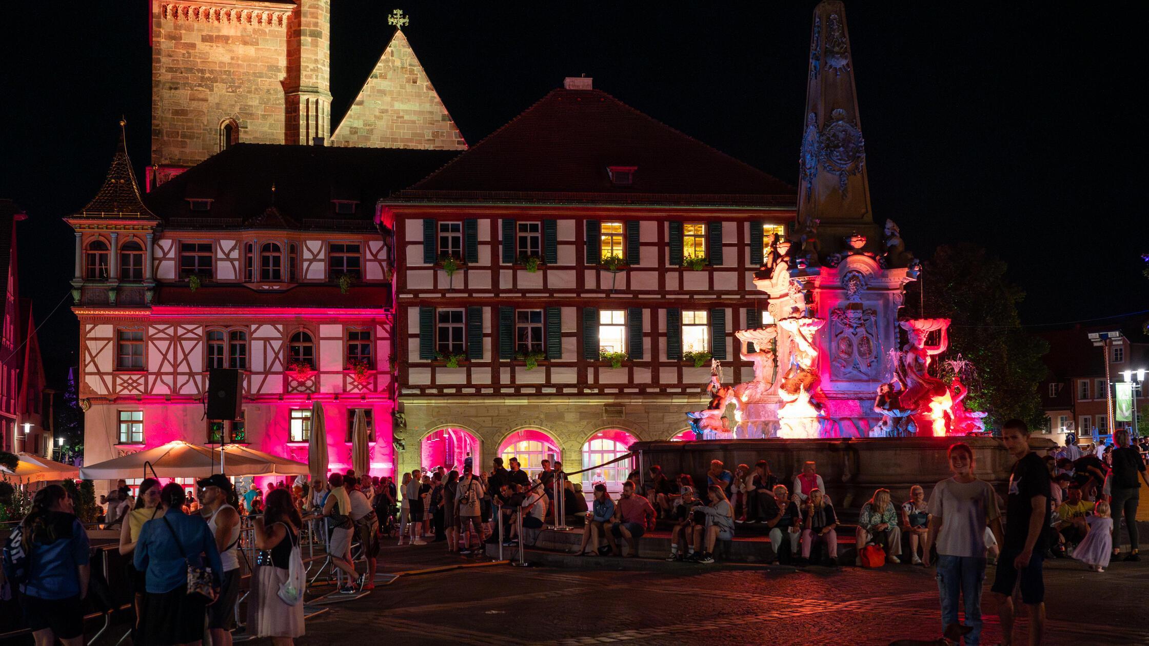 Brunnen Schwabach Goldschlägernacht 2024