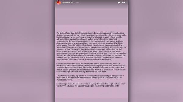 Instagram - Bella Hadid -Adidas