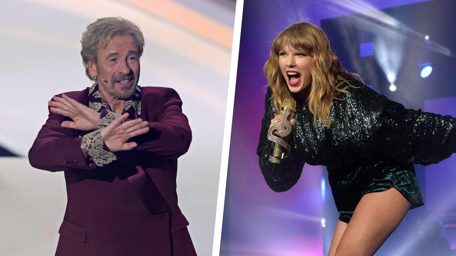 Thomas Gottschalk hat sich mit einer der wohl bekanntesten Frauen weltweit angelegt: der Musikerin Taylor Swift. Was ist sein Kritikpunkt? Thomas Gottschalk hat sich mit einer der wohl bekanntesten Frauen weltweit angelegt: der Musikerin Taylor Swift. Was ist sein Kritikpunkt?