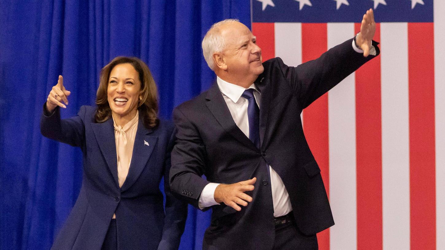 Nun steht fest, wen Kamala Harris als möglichen Vize vorsieht: Tim Walz, Gouverneur von Minnesota. Nun steht fest, wen Kamala Harris als möglichen Vize vorsieht: Tim Walz, Gouverneur von Minnesota.