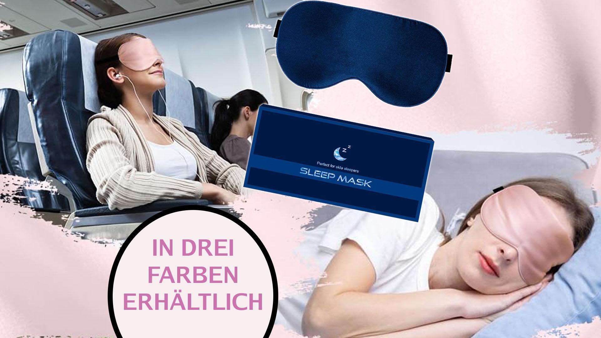 F&uuml;r daheim und f&uuml;r Reisen: Bestverkaufte Schlafmaske 35% g&uuml;nstiger - auch f&uuml;r Seitenschl&auml;fer perfekt