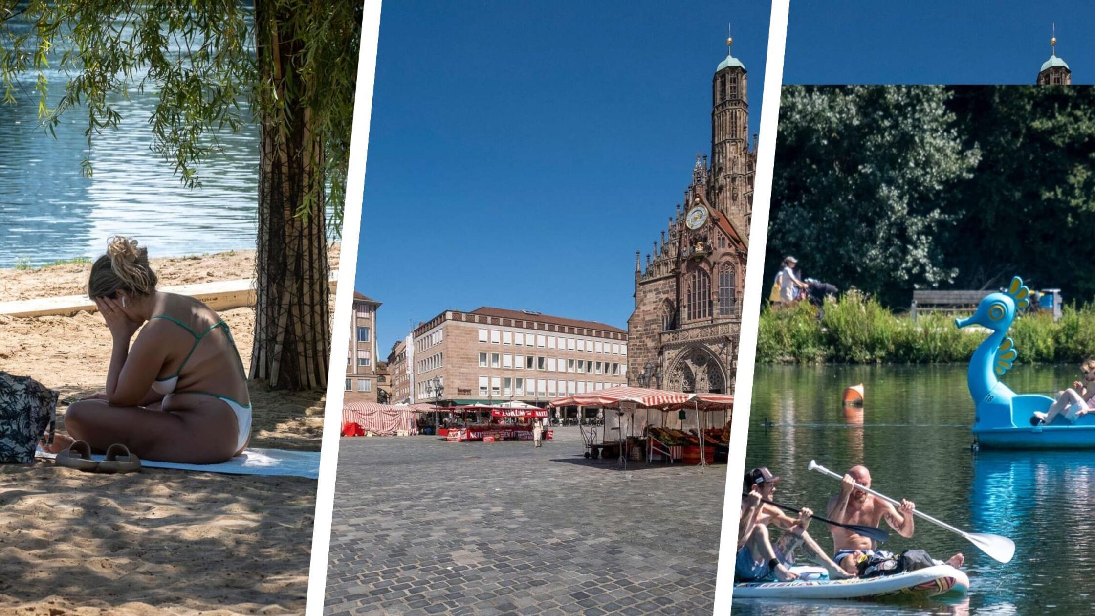 Extreme Hitze in N&uuml;rnberg: Bis zu 36 Grad gemeldet - die schwei&szlig;treibenden Bilder