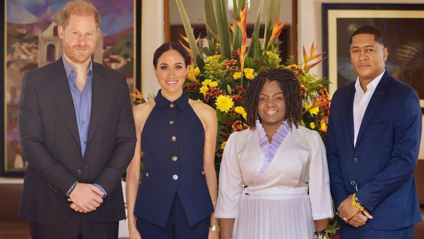 Prinz Harry und Meghan sind in Kolumbien eingetroffen. Prinz Harry und Meghan sind in Kolumbien eingetroffen.
