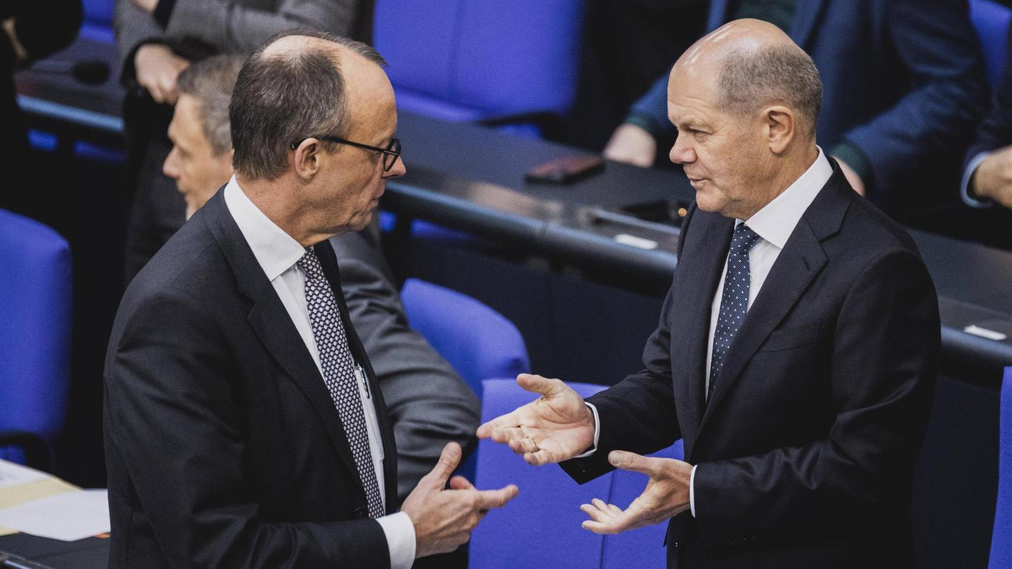 Ohne ihre Zusammensarbeit dürfte es schwierig werden mit einer Änderung der Asylpolitik: Oppositionsführer Friedrich Merz und Kanzler Olaf Scholz. Ohne ihre Zusammensarbeit dürfte es schwierig werden mit einer Änderung der Asylpolitik: Oppositionsführer Friedrich Merz und Kanzler Olaf Scholz.