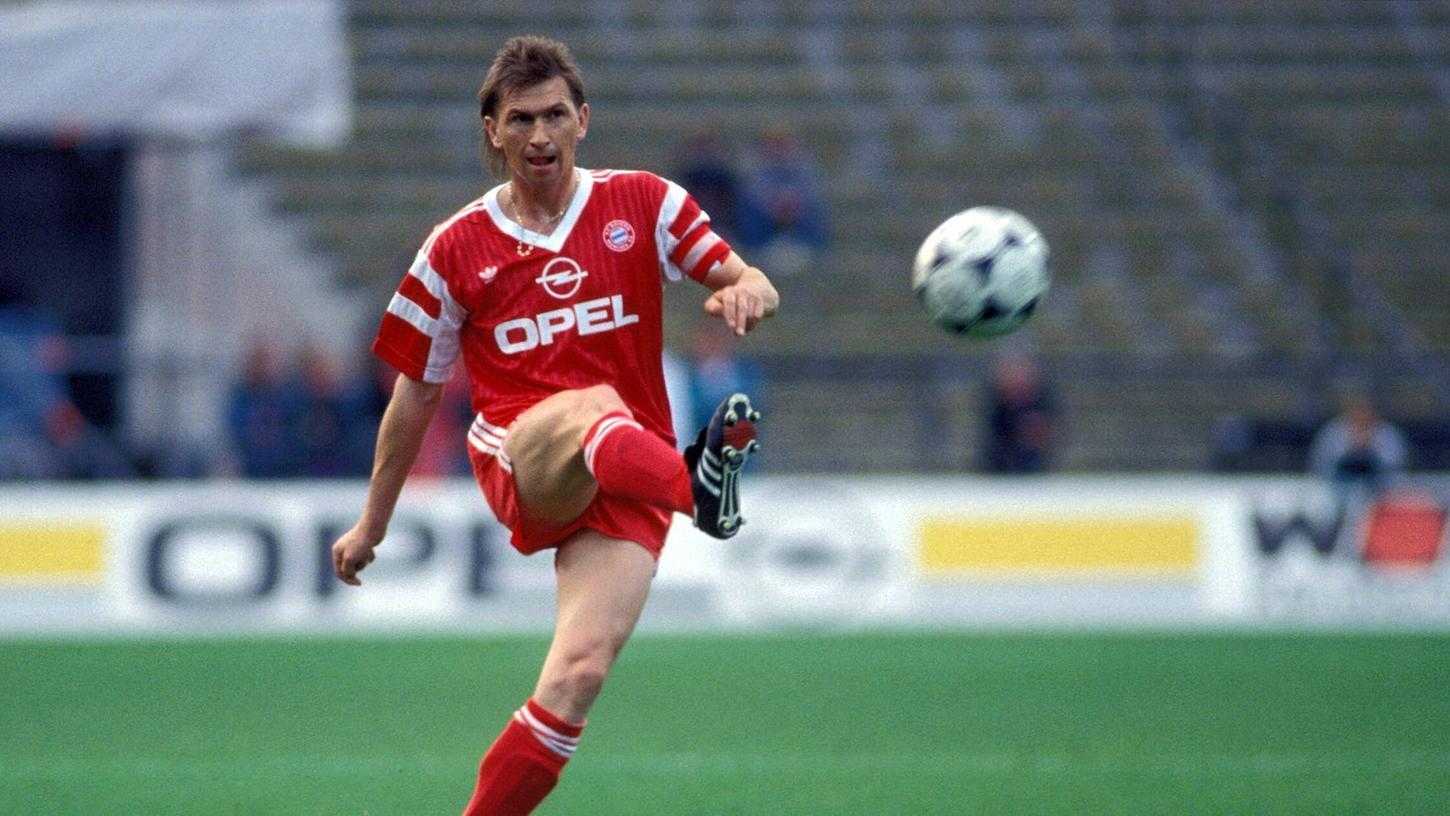 Der ehemalige Abwehrchef des FC Bayern, Klaus Augenthaler, in Aktion. Der ehemalige Abwehrchef des FC Bayern, Klaus Augenthaler, in Aktion.