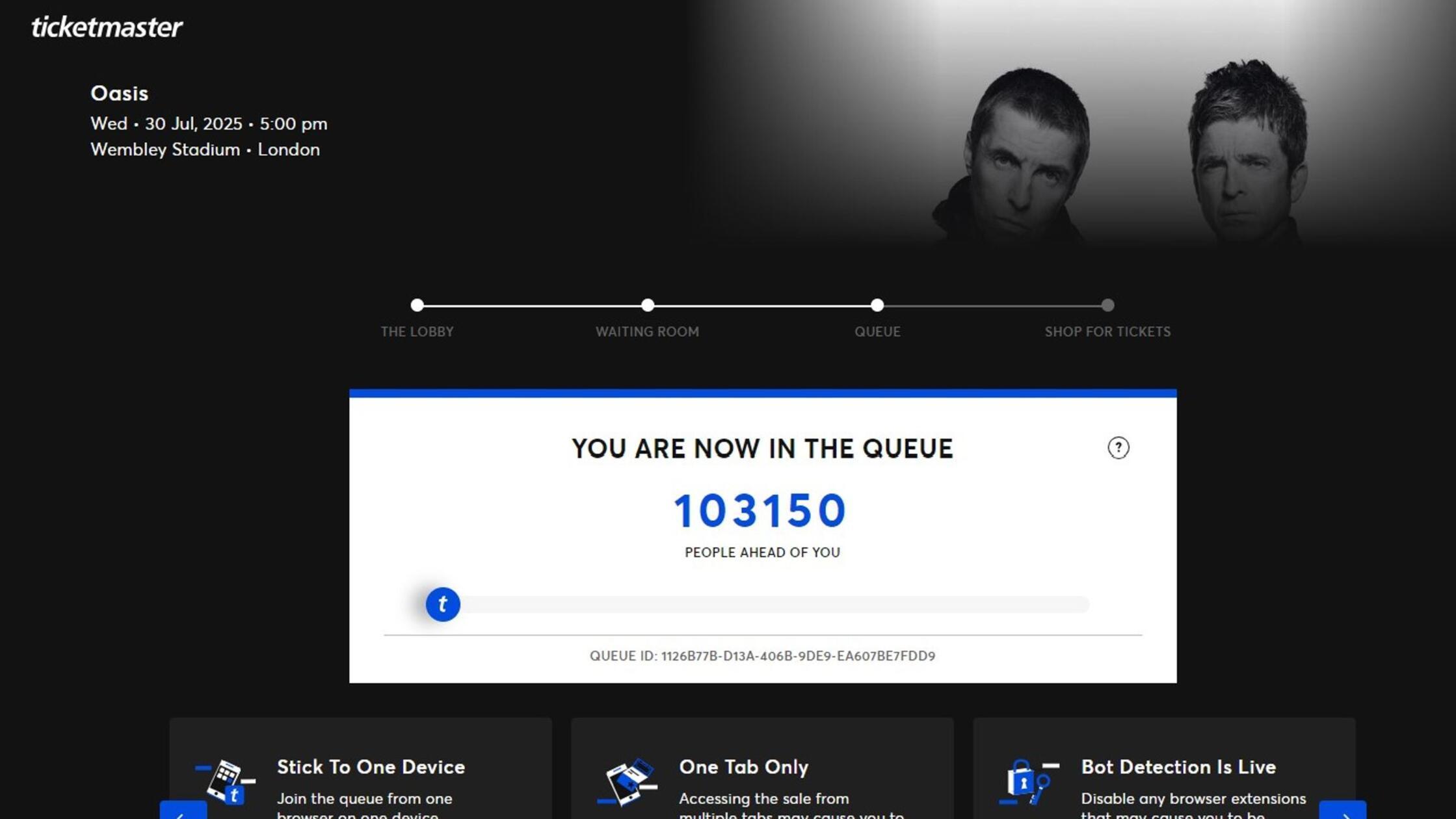 Tickets für ComebackTour von Oasis ausverkauft