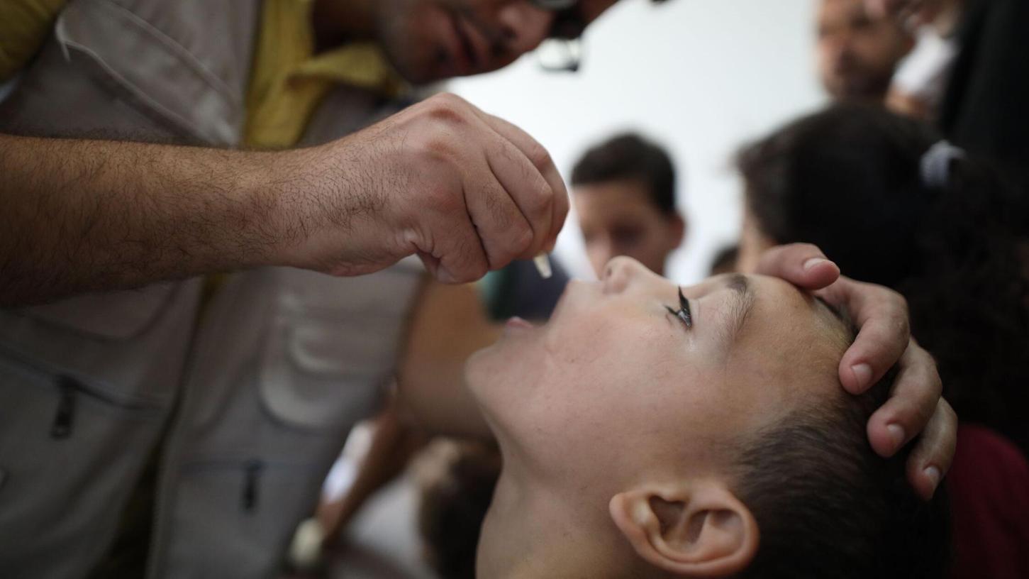 Im Süden des Gazastreifens sollen 340.000 Kinder geimpft werden. Im Süden des Gazastreifens sollen 340.000 Kinder geimpft werden.