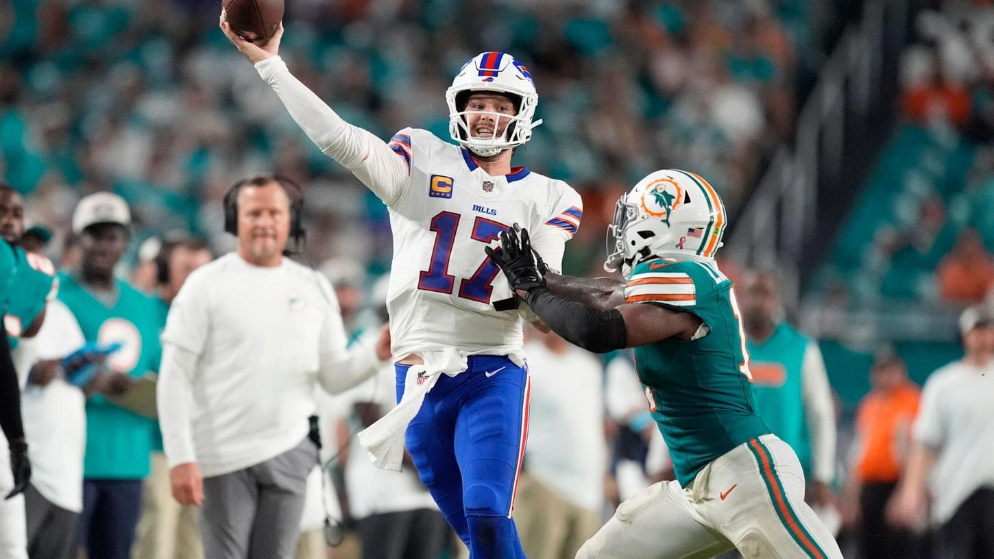 Quarterback Josh Allen sorgt für den zweiten Saisonsieg der Buffalo Bills. Quarterback Josh Allen sorgt für den zweiten Saisonsieg der Buffalo Bills.