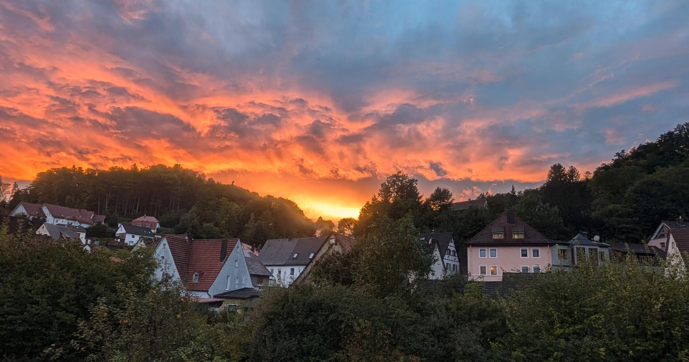 Abendhimmel in Vorra.