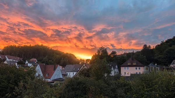 Abendhimmel in Vorra.