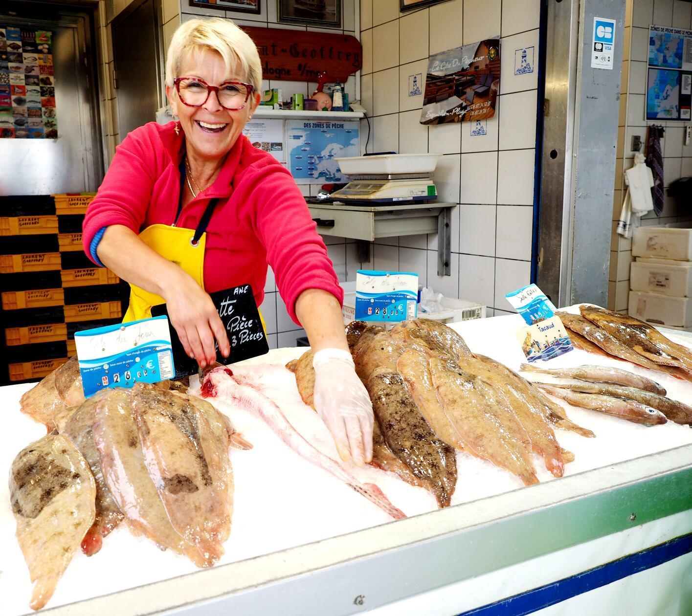 Auf dem Fischmarkt von Boulogne-sur-mer.