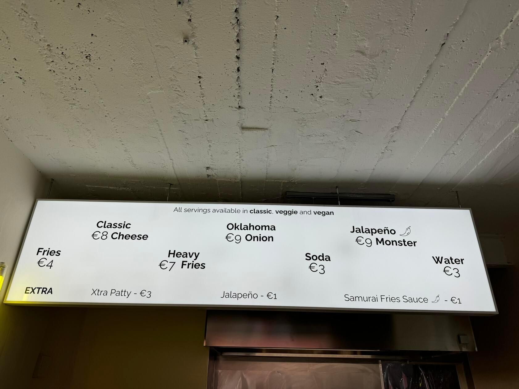 Hier liegt der Fokus auf einem kleinen, aber ausgeklügelten Menü.