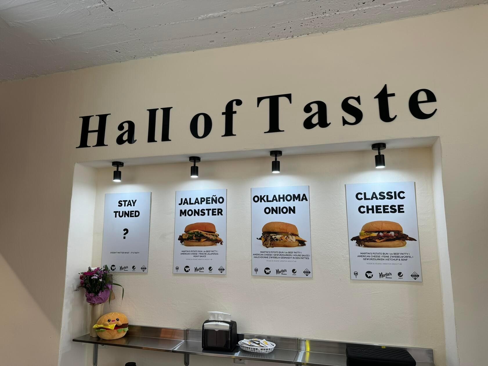 Alle Burger im Überblick: Die Hall of Taste.