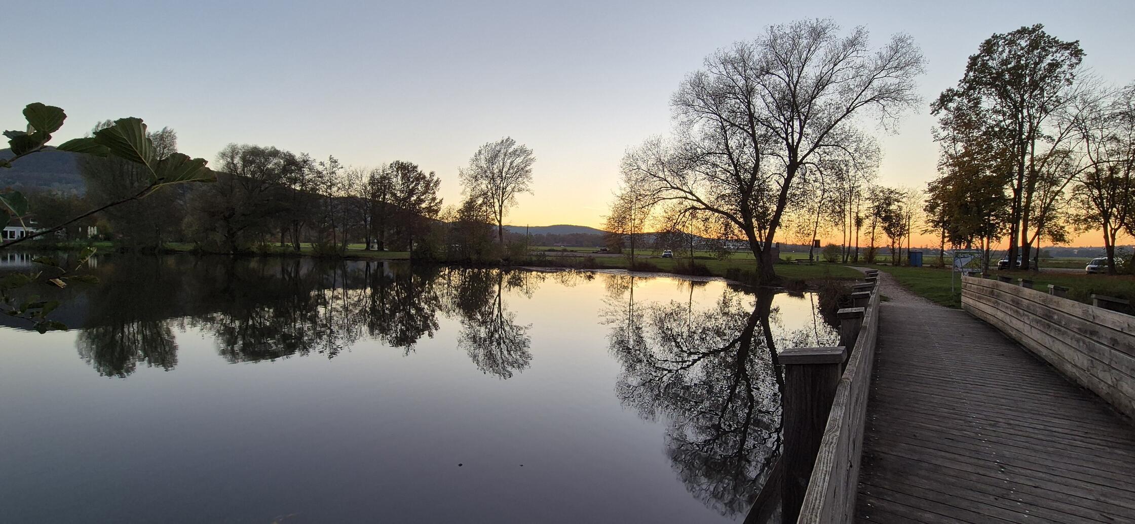 Abendstimmung am Baggersee in Happurg.
