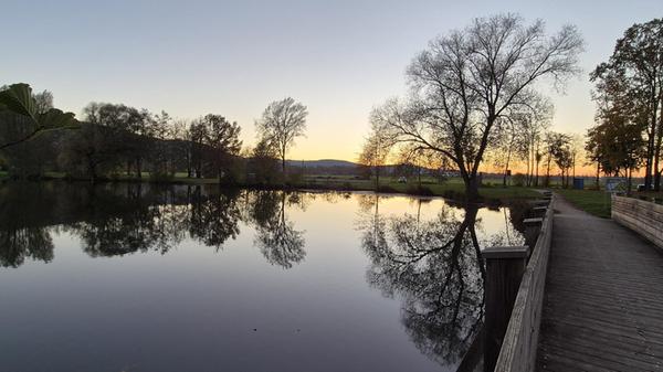 Abendstimmung am Baggersee in Happurg.