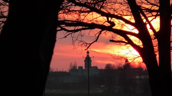 Blick vom Happurger Baggersee Richtung Hersbruck.