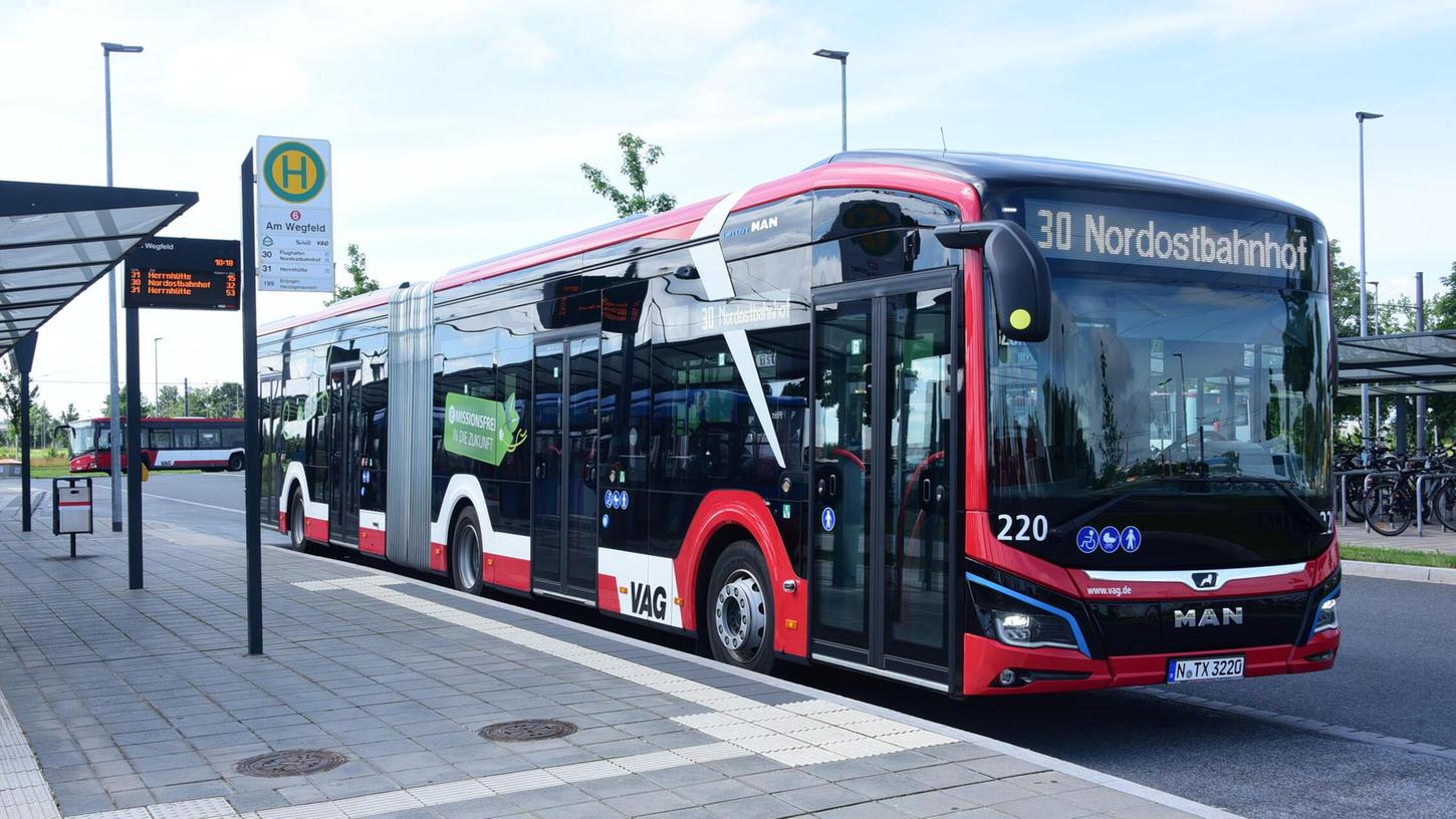 Foto: VAG/Claus Felix, gesp. 10/2021 MOTIV: E-Bus, E-Bus-Flotte der VAG, Nürnberg, ÖPNV Foto: VAG/Claus Felix, gesp. 10/2021 MOTIV: E-Bus, E-Bus-Flotte der VAG, Nürnberg, ÖPNV